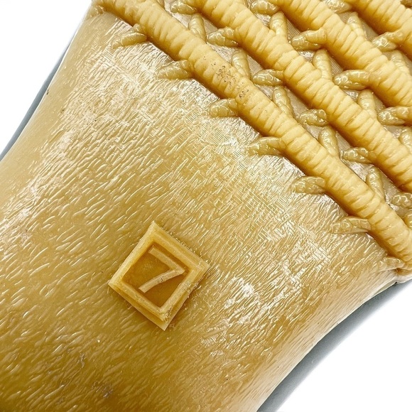 Jack Rogers Chloe Metallic Leather Cuff Duck Boots Olive Green Women's Size 7 - Picture 12 of 14